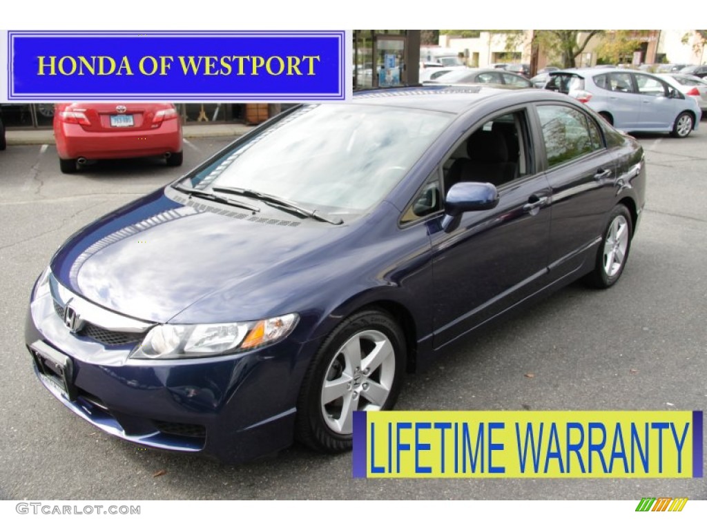 2009 Civic LX-S Sedan - Royal Blue Pearl / Black photo #1