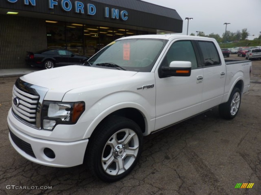2011 F150 Limited SuperCrew 4x4 - White Platinum Metallic Tri-Coat / Steel Gray/Black photo #1