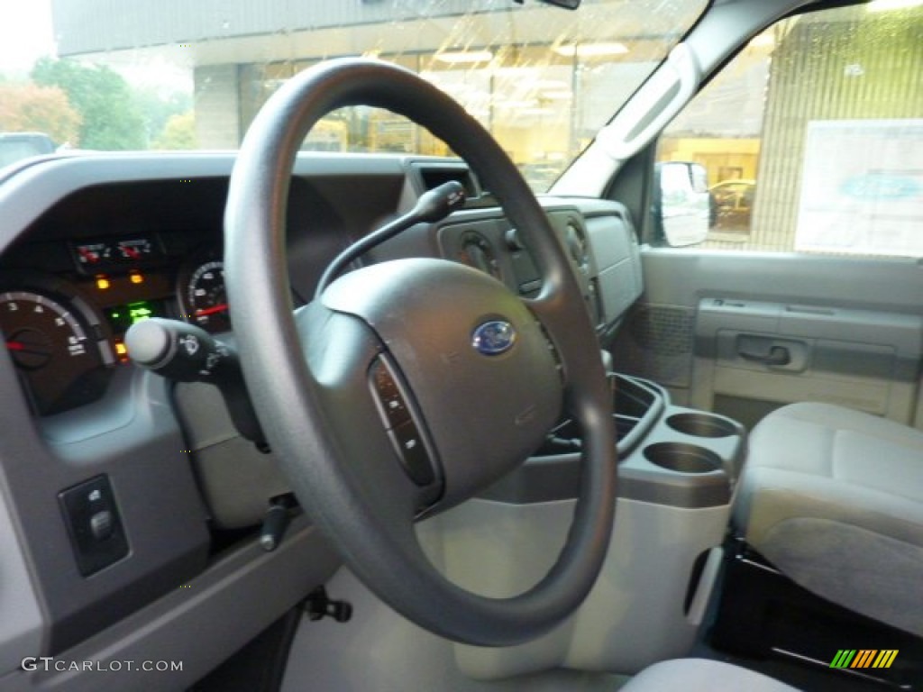 2012 Ford E Series Van E250 Cargo Medium Flint Steering Wheel Photo #54939679