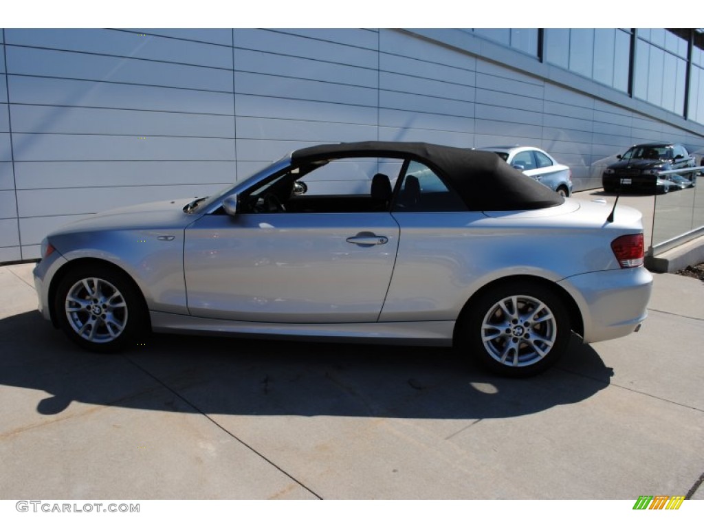 2009 1 Series 128i Convertible - Titanium Silver Metallic / Black photo #3