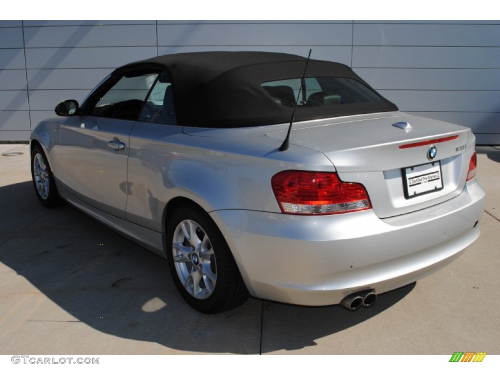 2009 1 Series 128i Convertible - Titanium Silver Metallic / Black photo #4