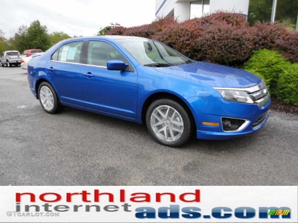 2012 Fusion SEL V6 - Blue Flame Metallic / Charcoal Black photo #2