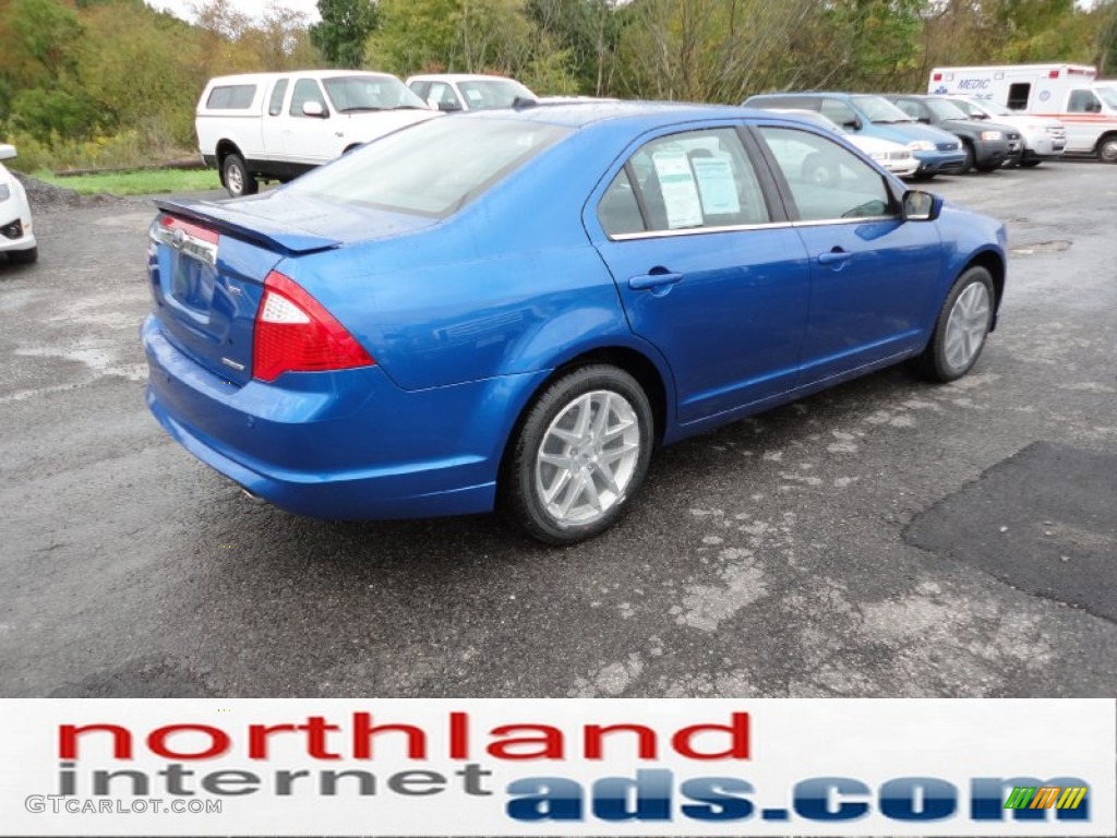 2012 Fusion SEL V6 - Blue Flame Metallic / Charcoal Black photo #8