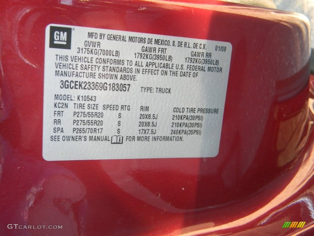 2009 Silverado 1500 LT Crew Cab 4x4 - Deep Ruby Red Metallic / Ebony photo #24
