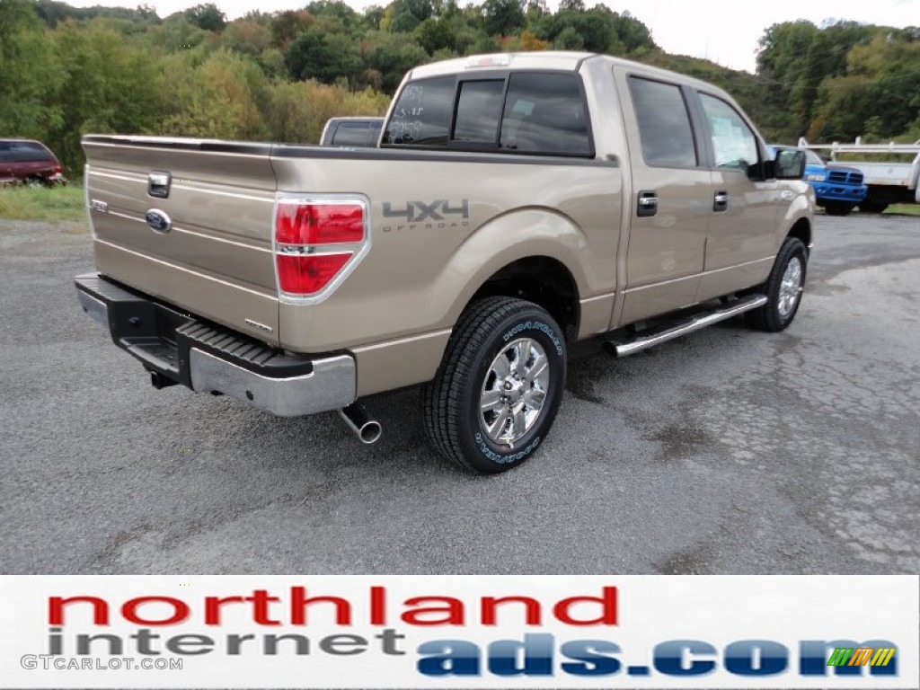 2011 F150 XLT SuperCrew 4x4 - Pale Adobe Metallic / Pale Adobe photo #8