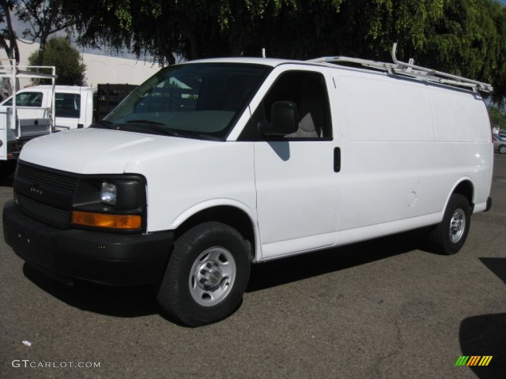 Summit White 2007 Chevrolet Express 3500 Extended Commercial Van Exterior Photo #54943806