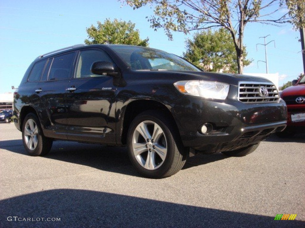 2009 Highlander Limited 4WD - Black / Sand Beige photo #1