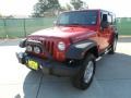 2010 Flame Red Jeep Wrangler Unlimited Rubicon 4x4  photo #7