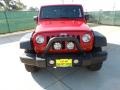 2010 Flame Red Jeep Wrangler Unlimited Rubicon 4x4  photo #8