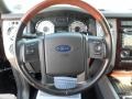 2009 Ford Expedition Charcoal Black/Chaparral Leather Interior Steering Wheel Photo