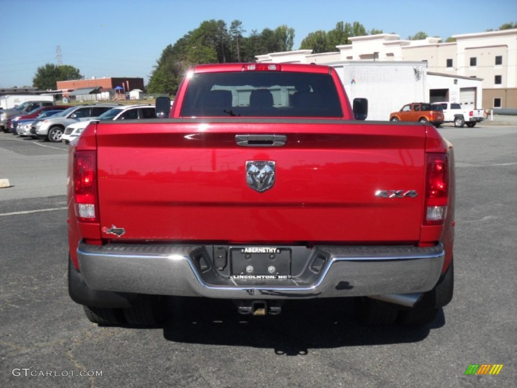 2010 Ram 3500 ST Crew Cab 4x4 Dually - Inferno Red Crystal Pearl / Dark Slate/Medium Graystone photo #3