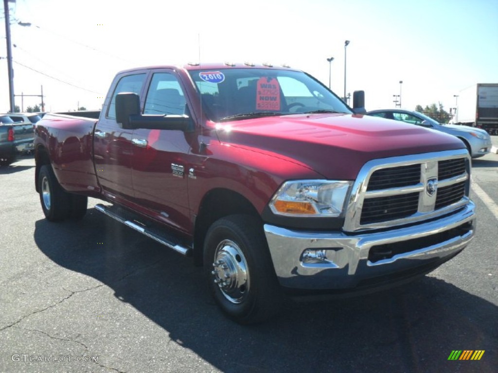 2010 Ram 3500 ST Crew Cab 4x4 Dually - Inferno Red Crystal Pearl / Dark Slate/Medium Graystone photo #5