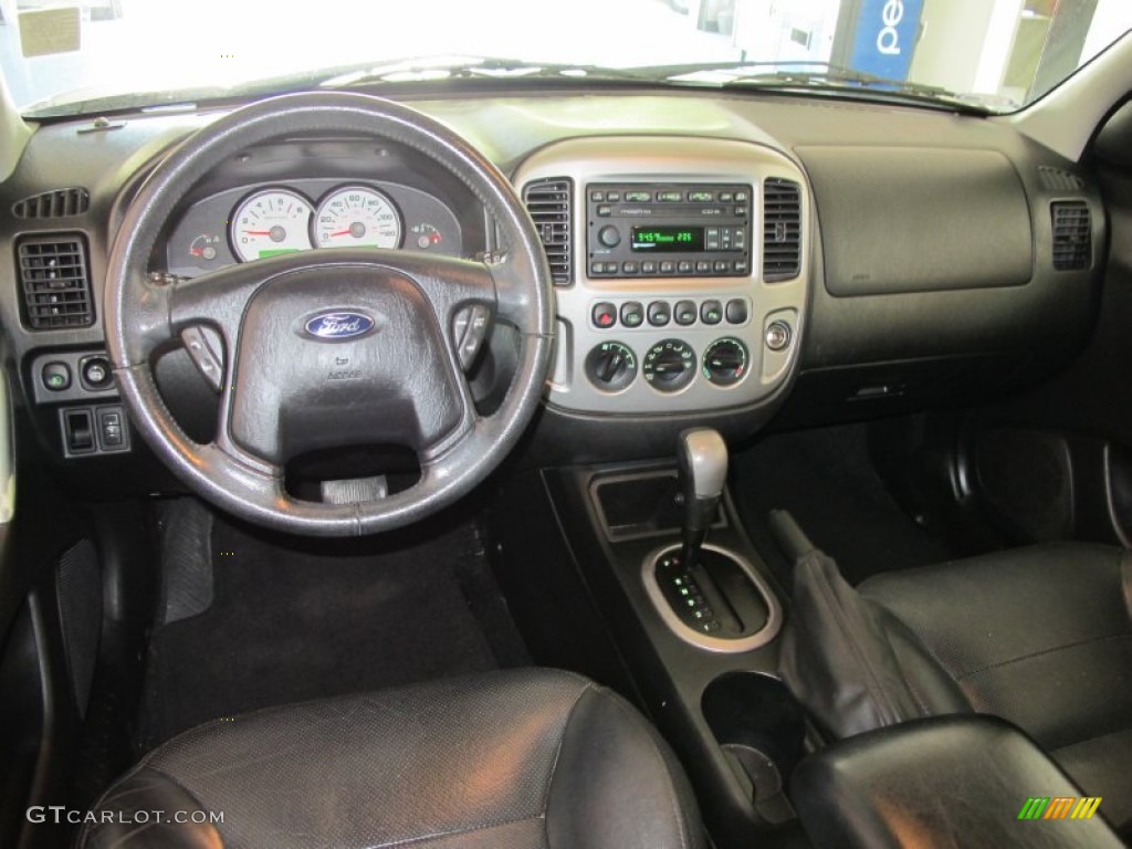 2005 Ford Escape Limited Ebony Black Dashboard Photo #54952540