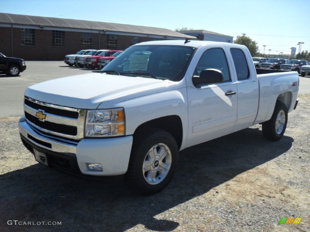 2011 Silverado 1500 LT Extended Cab - Summit White / Light Cashmere/Ebony photo #1