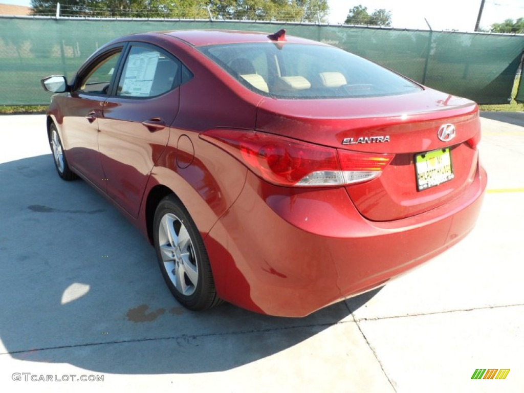 2012 Elantra GLS - Red Allure / Beige photo #5