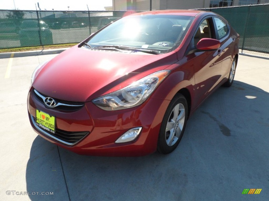 2012 Elantra GLS - Red Allure / Beige photo #7