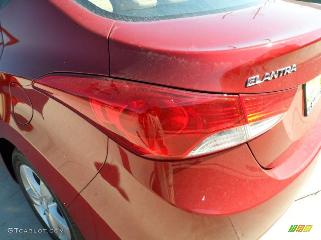 2012 Elantra GLS - Red Allure / Beige photo #11