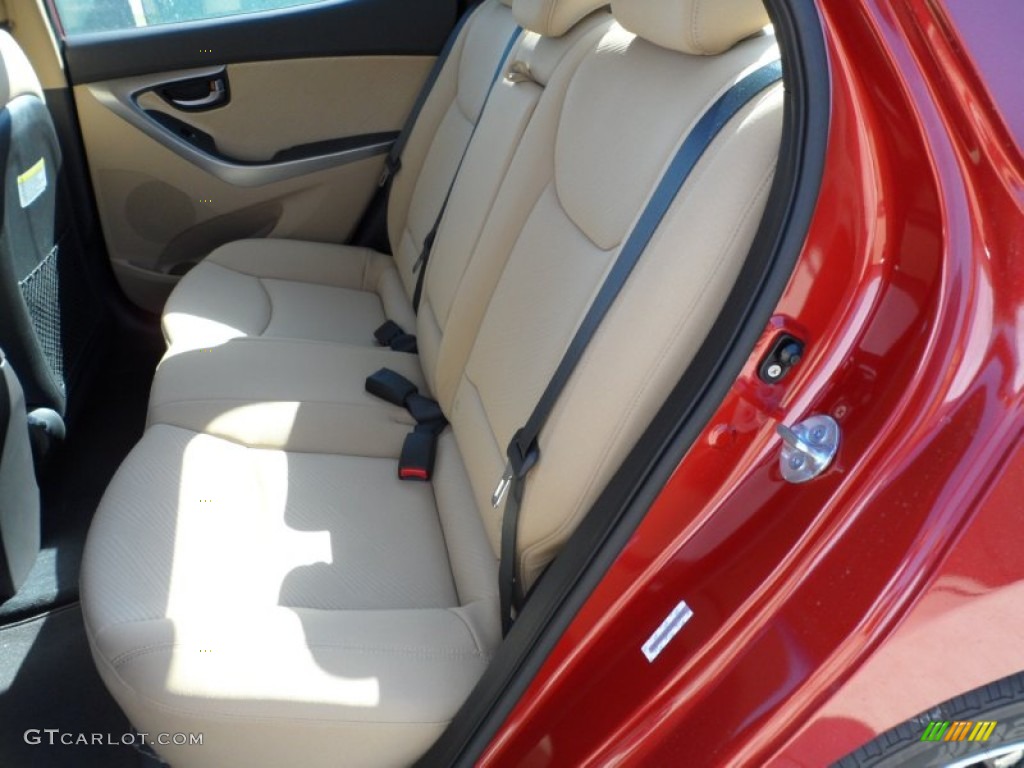 2012 Elantra GLS - Red Allure / Beige photo #16