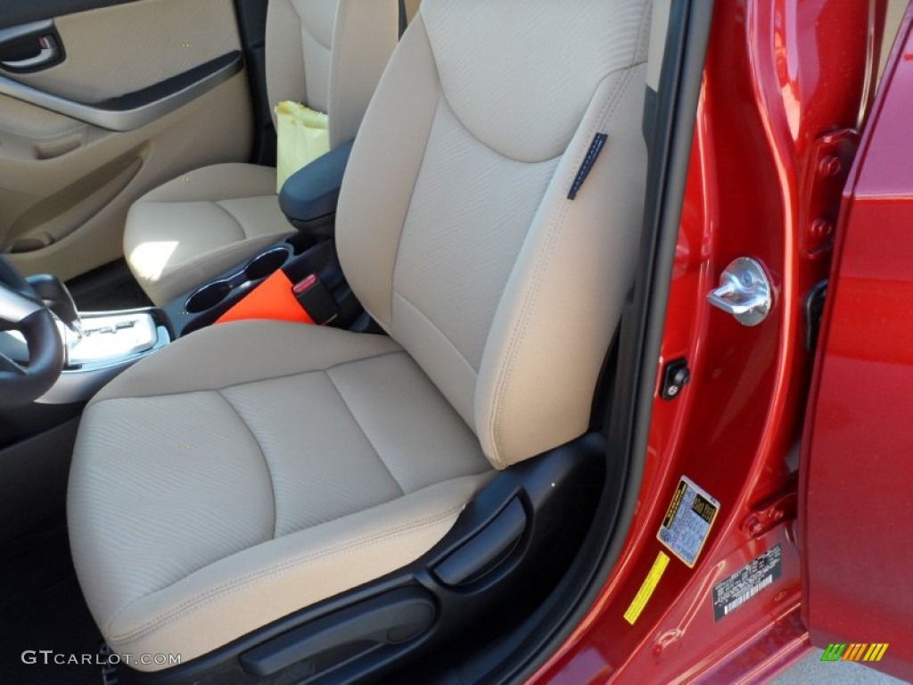 2012 Elantra GLS - Red Allure / Beige photo #19