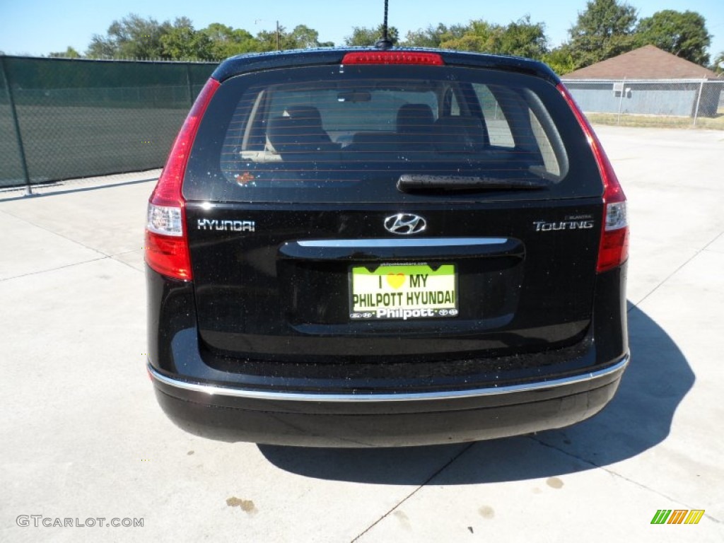 2012 Elantra GLS Touring - Black Noir Pearl / Beige photo #4