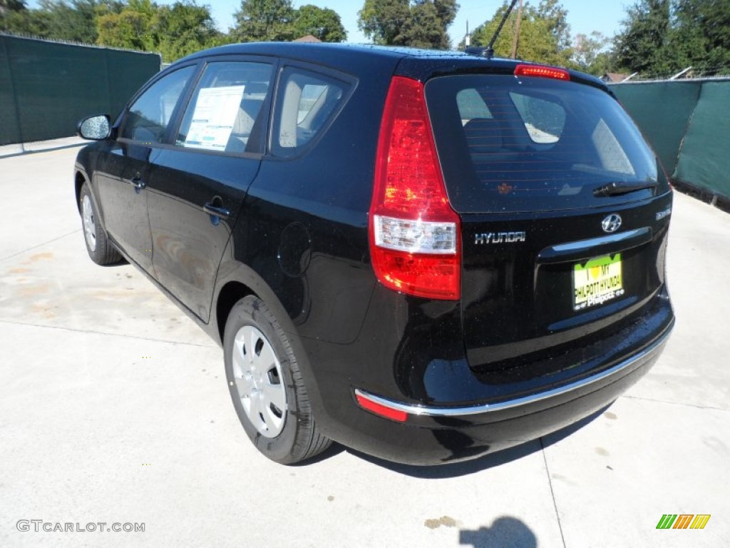 2012 Elantra GLS Touring - Black Noir Pearl / Beige photo #5
