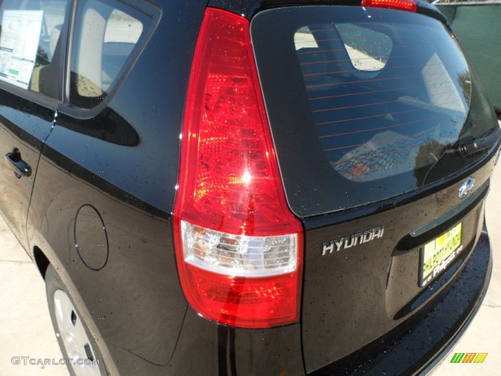 2012 Elantra GLS Touring - Black Noir Pearl / Beige photo #13