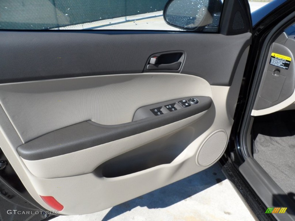 2012 Elantra GLS Touring - Black Noir Pearl / Beige photo #22