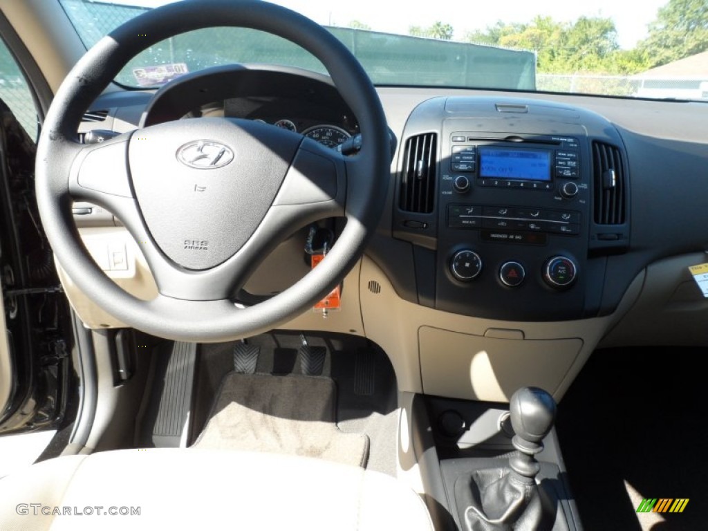 2012 Elantra GLS Touring - Black Noir Pearl / Beige photo #26