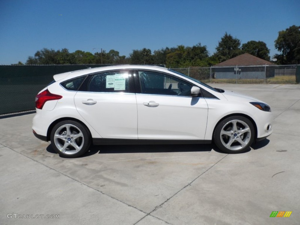 2012 Focus Titanium 5-Door - White Platinum Tricoat Metallic / Arctic White Leather photo #2