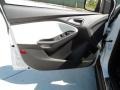 Arctic White Leather 2012 Ford Focus Titanium 5-Door Door Panel