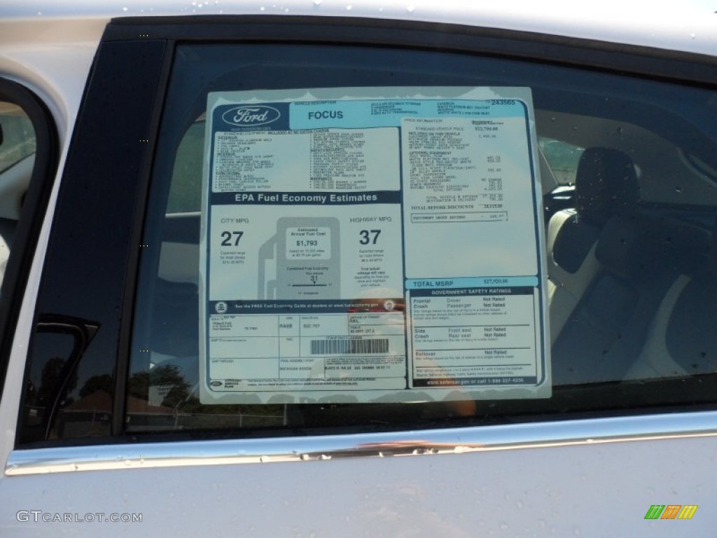 2012 Ford Focus Titanium 5-Door Window Sticker Photo #54954876