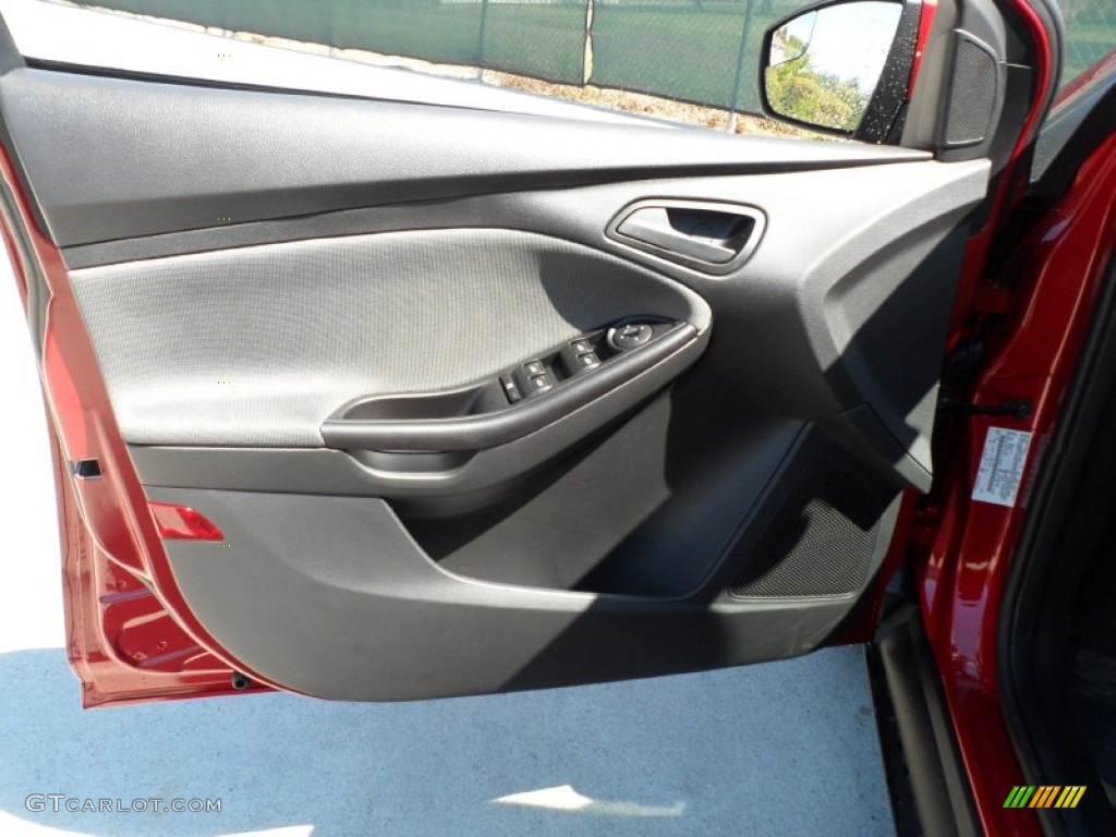 2012 Ford Focus SE SFE Sedan Charcoal Black Door Panel Photo #54955051