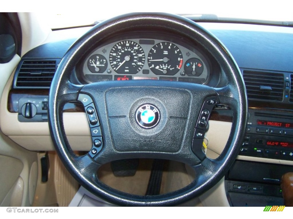 1999 BMW 3 Series 328i Sedan Sand Steering Wheel Photo #54955177