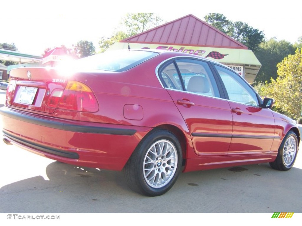 1999 3 Series 328i Sedan - Bright Red / Sand photo #49