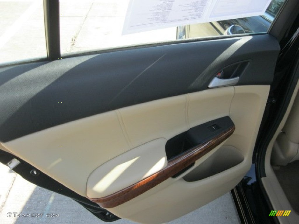 2011 Accord EX-L V6 Sedan - Crystal Black Pearl / Ivory photo #34