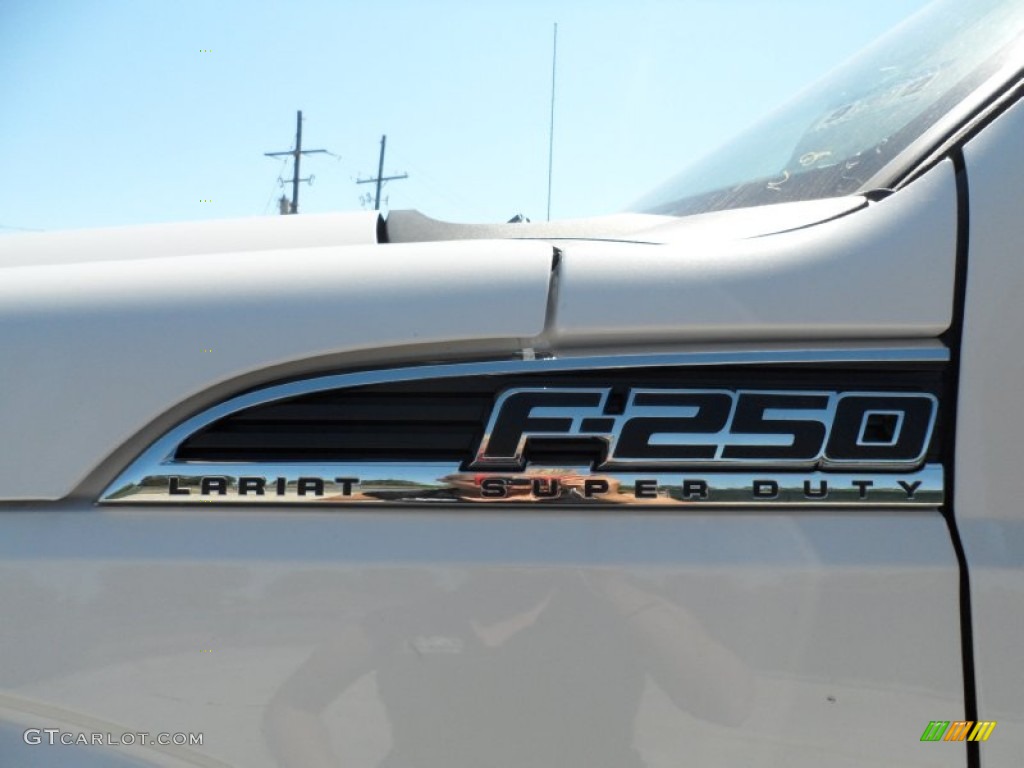 2012 F250 Super Duty Lariat Crew Cab 4x4 - White Platinum Metallic Tri-Coat / Adobe photo #13