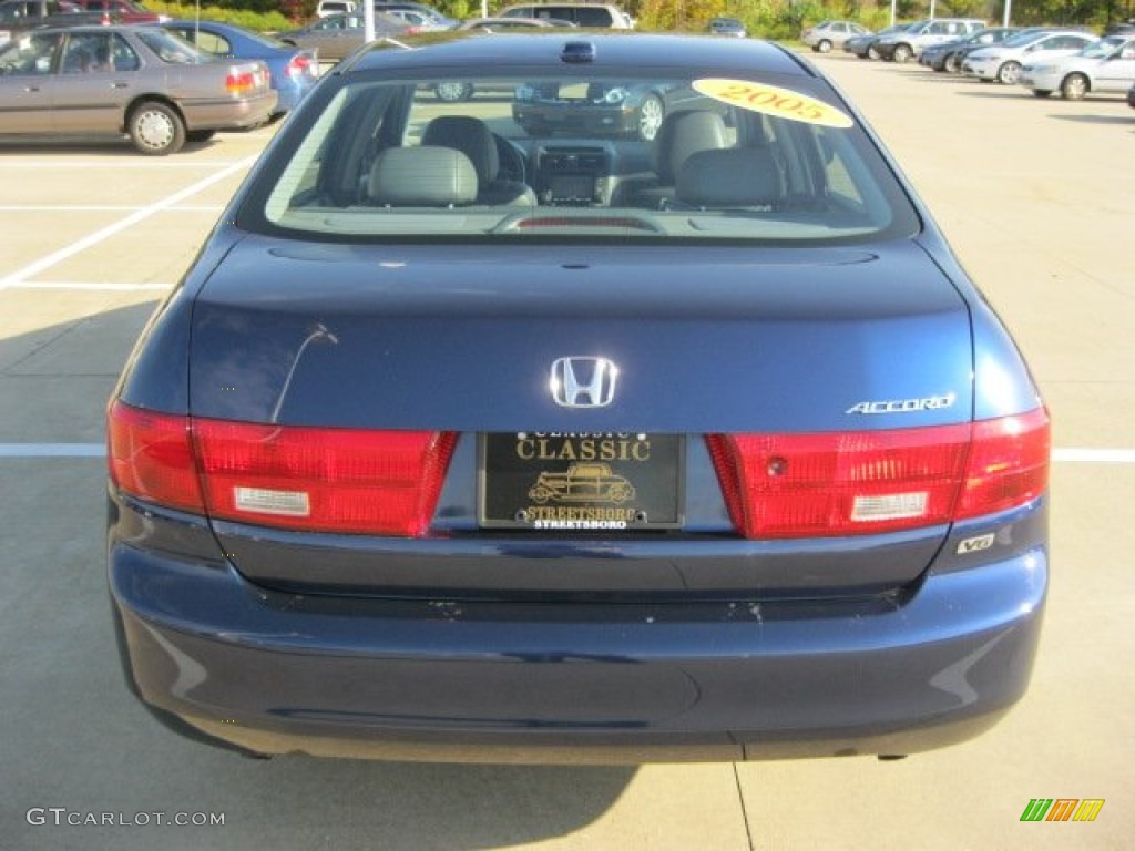 2005 Accord EX-L V6 Sedan - Eternal Blue Pearl / Black photo #10