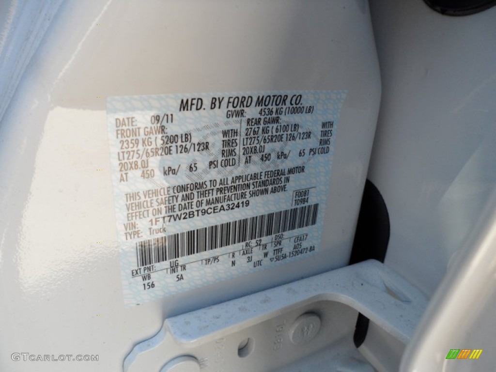 2012 F250 Super Duty Lariat Crew Cab 4x4 - White Platinum Metallic Tri-Coat / Adobe photo #41
