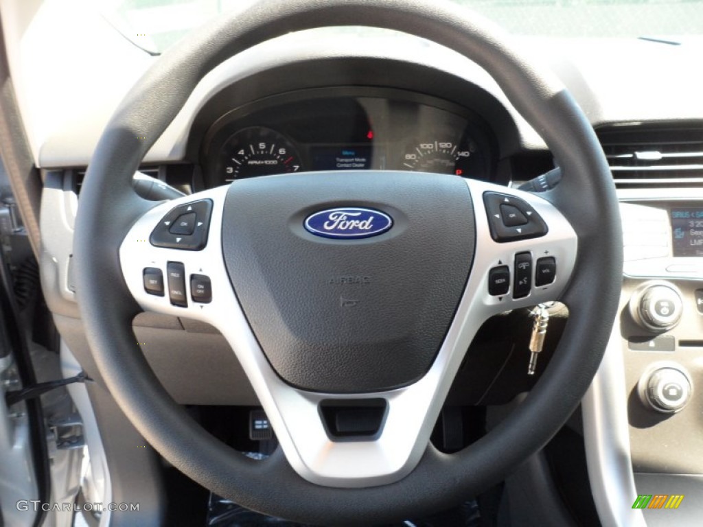 2012 Ford Edge SE Charcoal Black Steering Wheel Photo #54957196