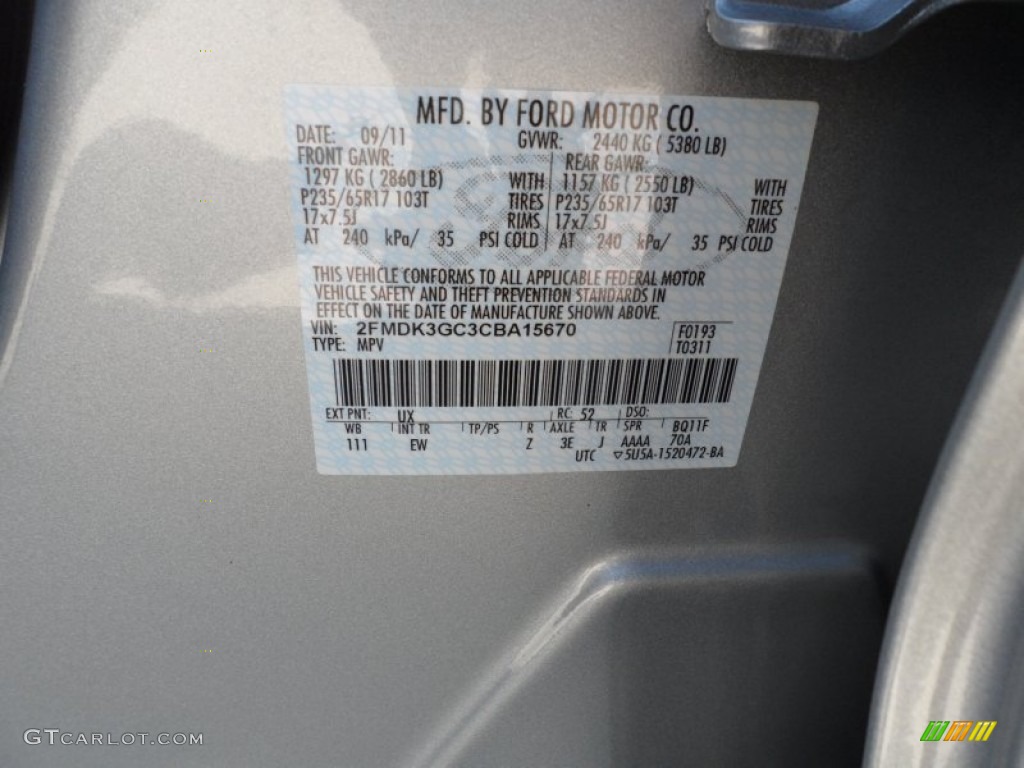 2012 Edge Color Code UX for Ingot Silver Metallic Photo #54957223