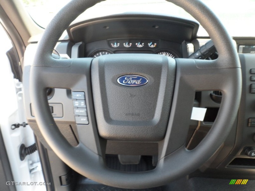 2011 Ford F150 XL SuperCab Steel Gray Steering Wheel Photo #54957865