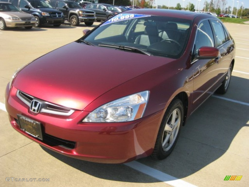 2003 Accord EX-L Sedan - Redondo Red Pearl / Gray photo #1