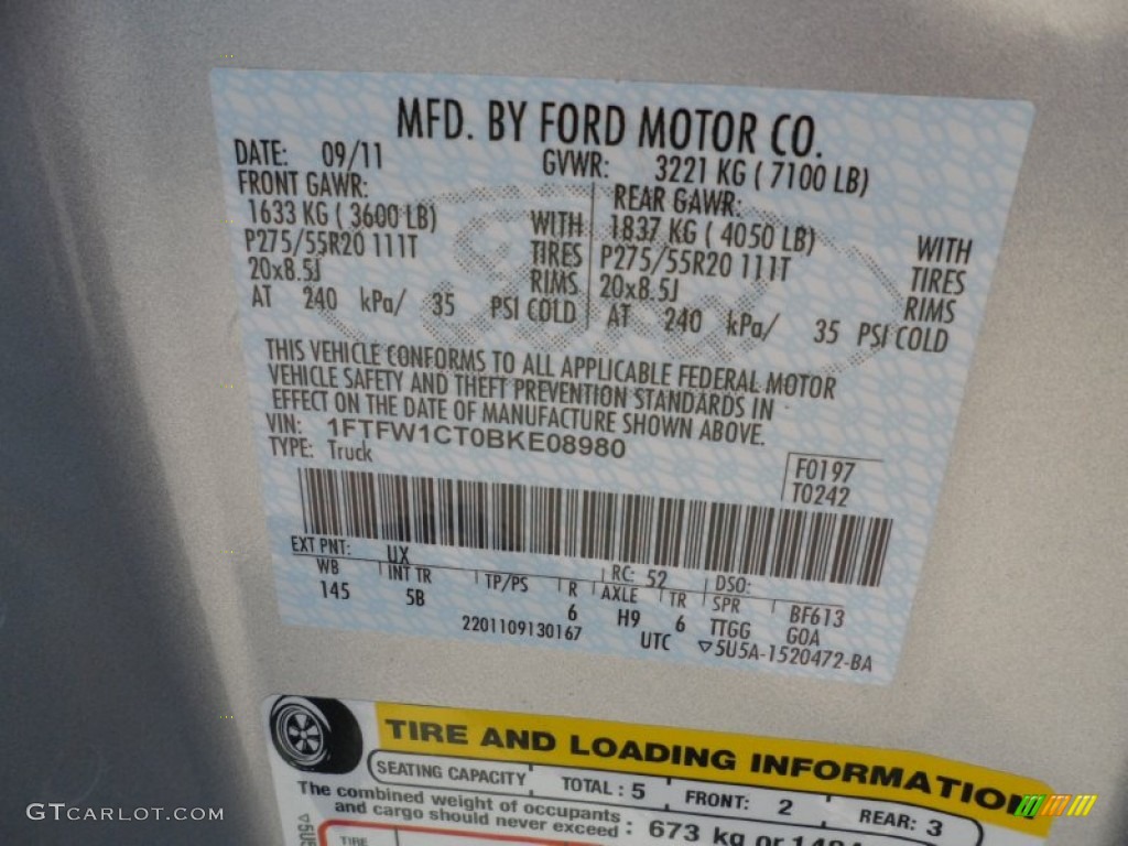 2011 F150 FX2 SuperCrew - Ingot Silver Metallic / Black photo #38