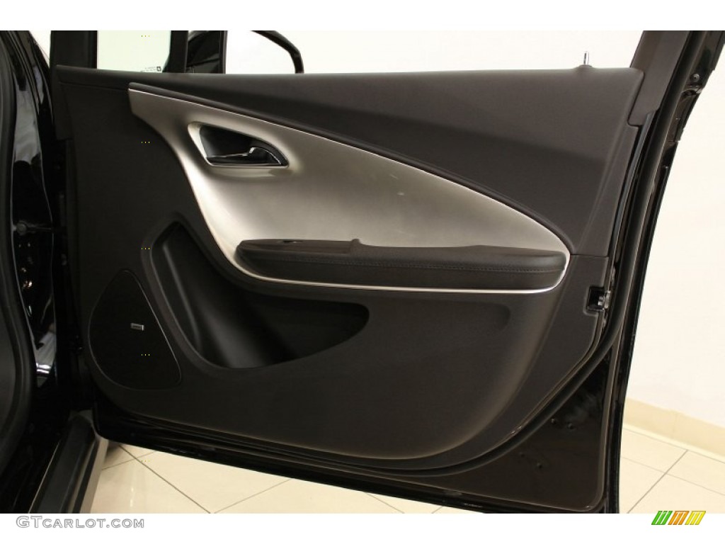 2012 Chevrolet Volt Hatchback Jet Black/Dark Accents Door Panel Photo #54958658