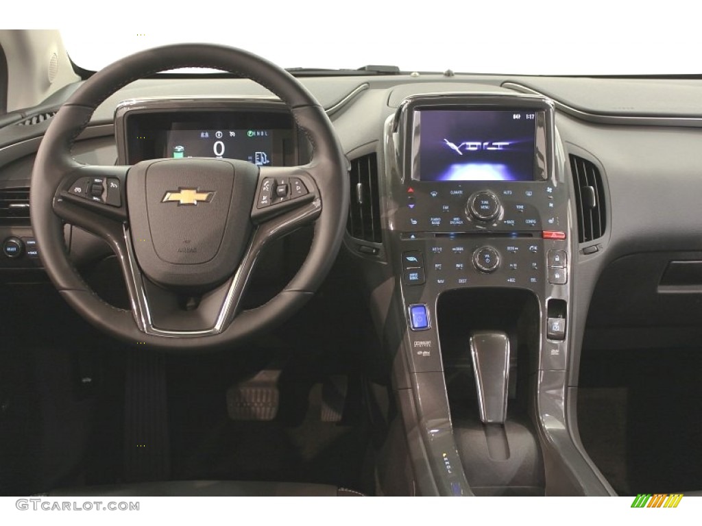 2012 Chevrolet Volt Hatchback Jet Black/Dark Accents Dashboard Photo #54958693