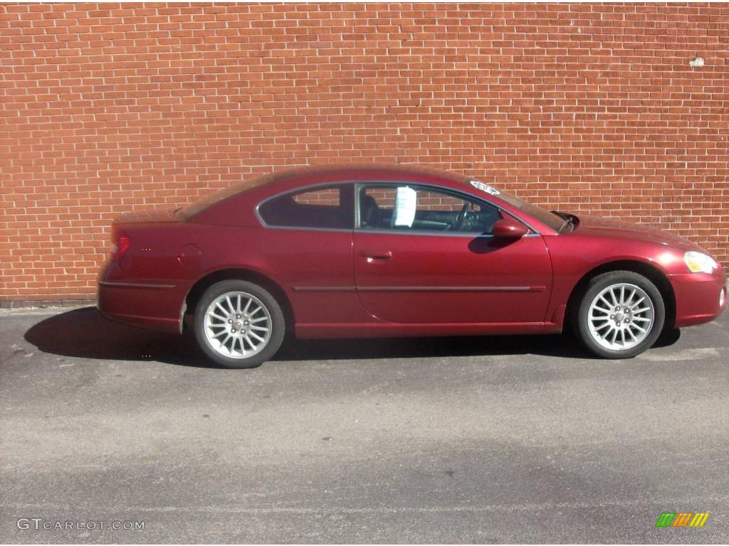 2004 Sebring Limited Coupe - Deep Red Pearl / Black photo #8