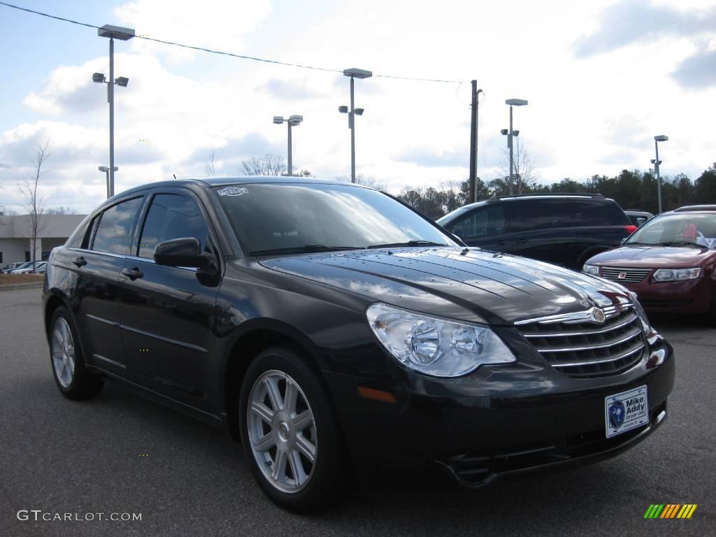 2007 Sebring Touring Sedan - Brilliant Black Crystal Pearl / Dark Khaki/Light Graystone photo #4