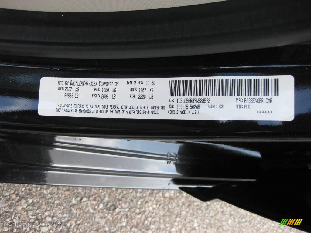 2007 Sebring Touring Sedan - Brilliant Black Crystal Pearl / Dark Khaki/Light Graystone photo #16
