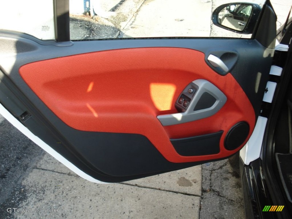 2008 Smart fortwo passion coupe Design Red Door Panel Photo #54968383