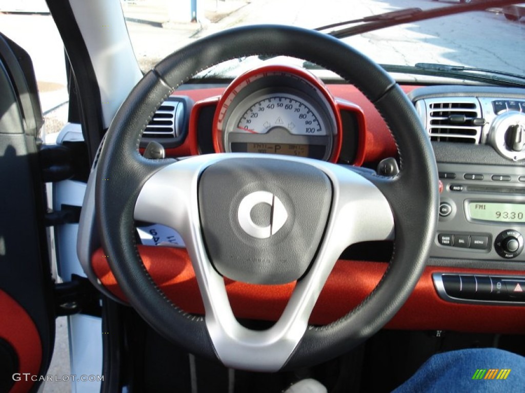 2008 Smart fortwo passion coupe Design Red Steering Wheel Photo #54968451
